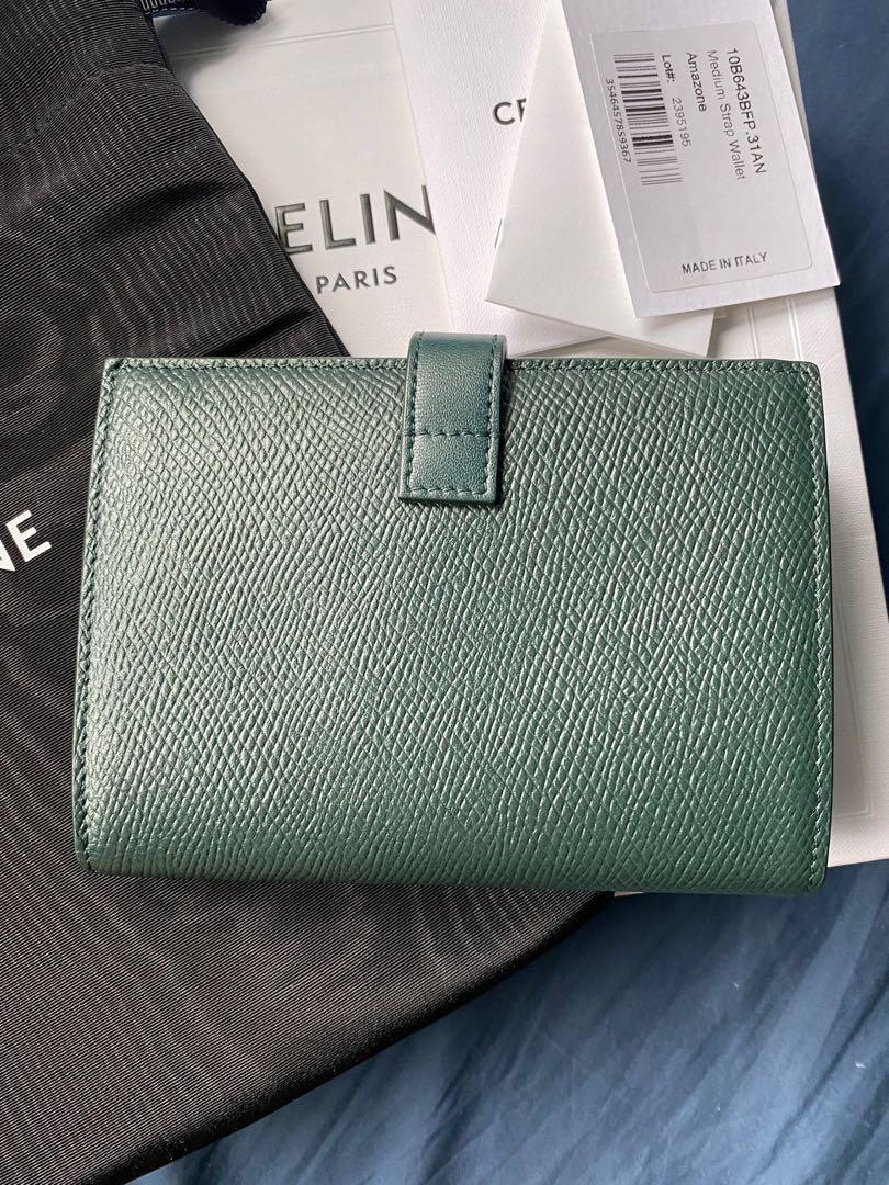 Celine green wallet top
