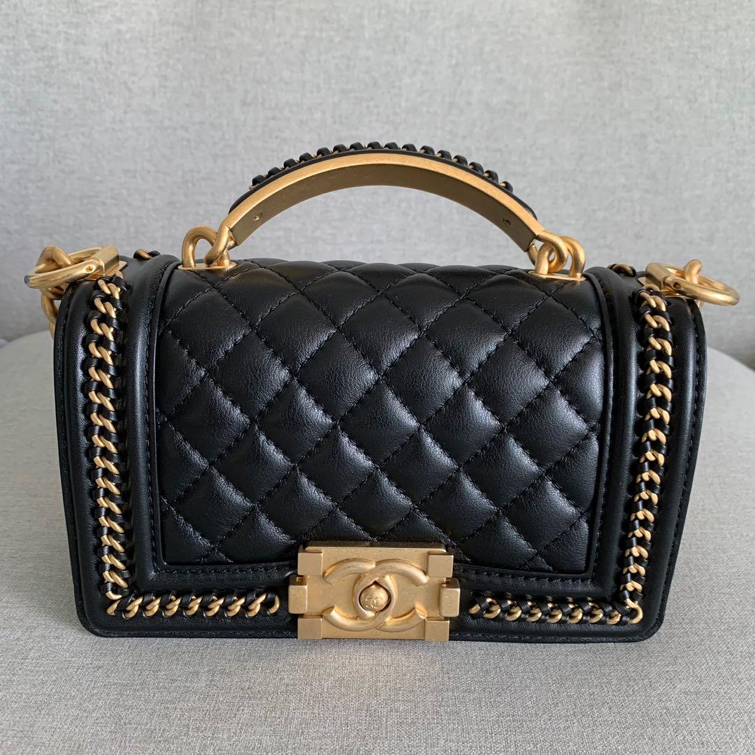 Chanel Boy with Handle small size Carousell