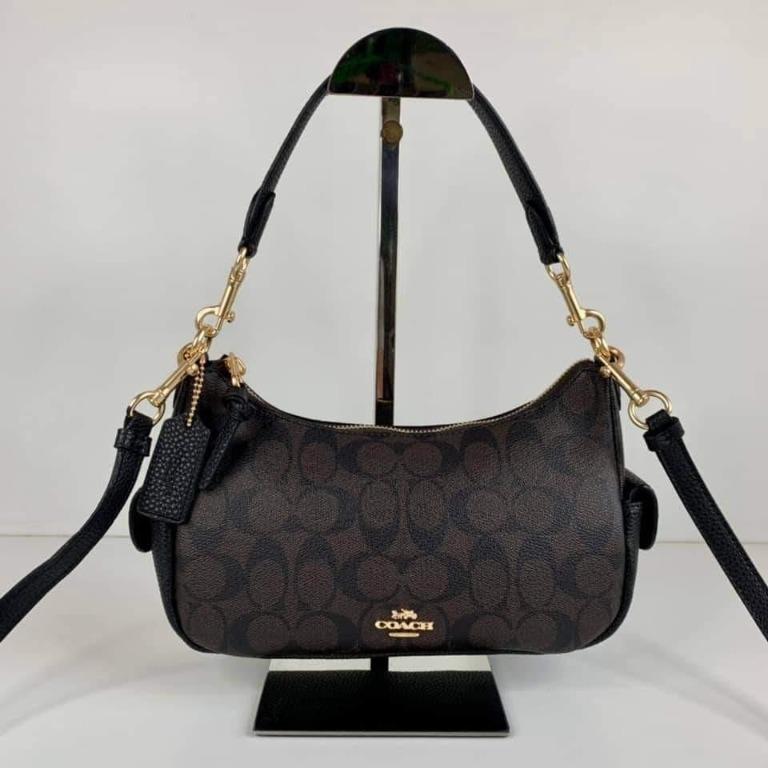 COACH PENNIE SHOULDER BAG 25 IN SIGNATURE CANVAS (COACH C7223), Women's