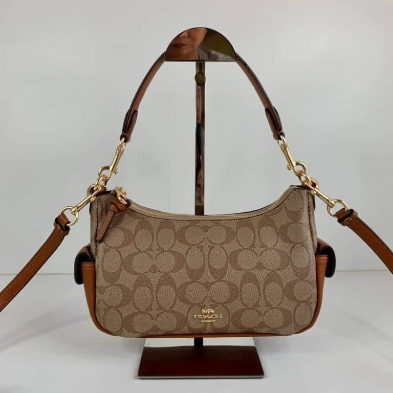 COACH PENNIE SHOULDER BAG 25 IN SIGNATURE CANVAS (COACH C7223), Women's