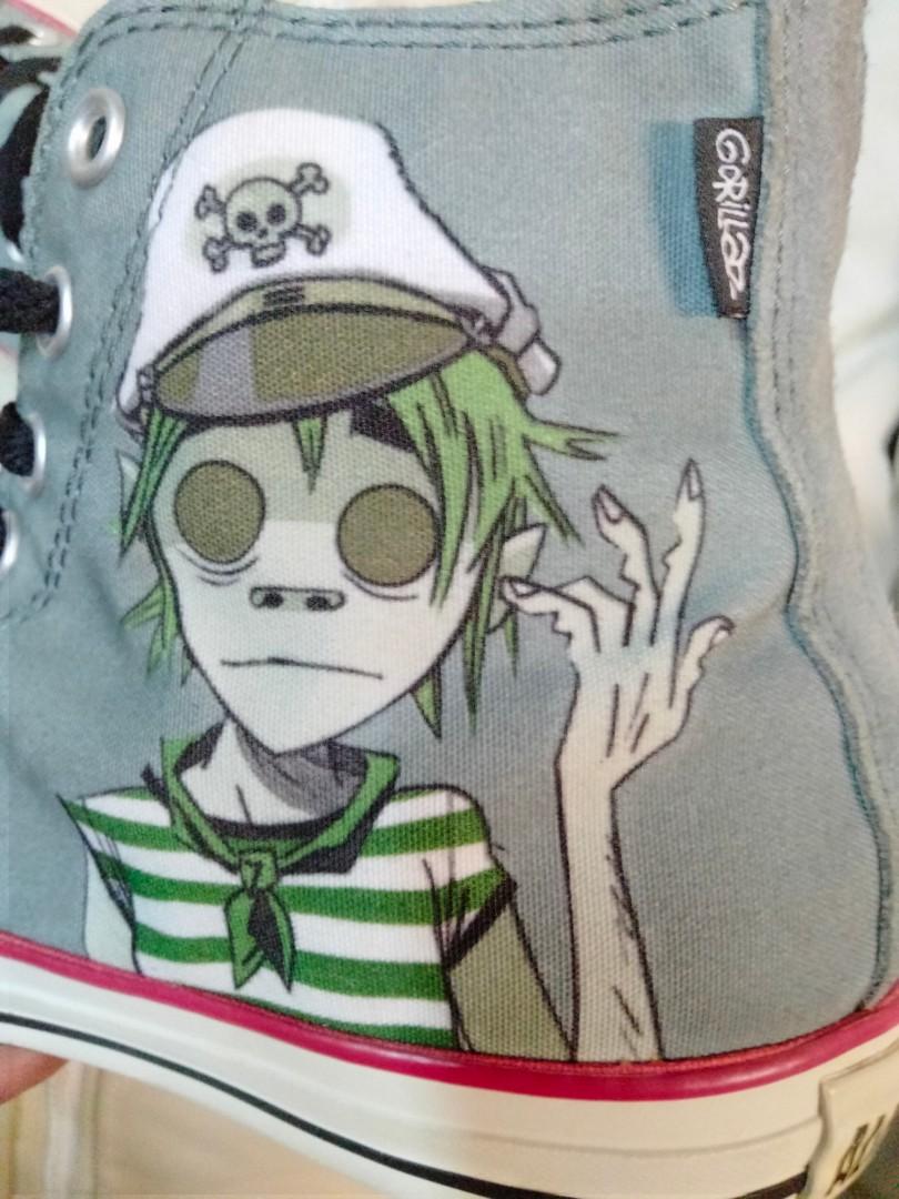 Gorillaz top converse art