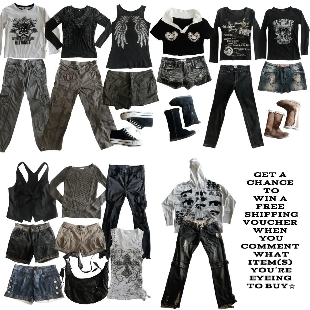 ☆SOLD☆ cyber grunge y2k gothic collection, Women's Fashion, Tops,  Longsleeves on Carousell