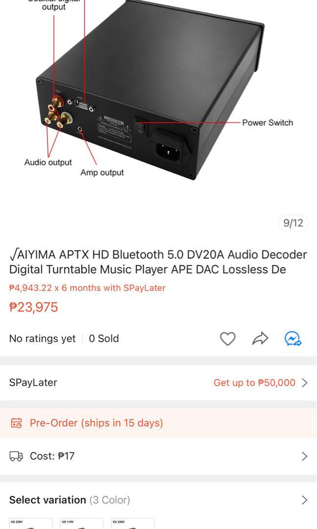 Reg price 24k Dv20A digital turntable u disk lossless player Hifi APE