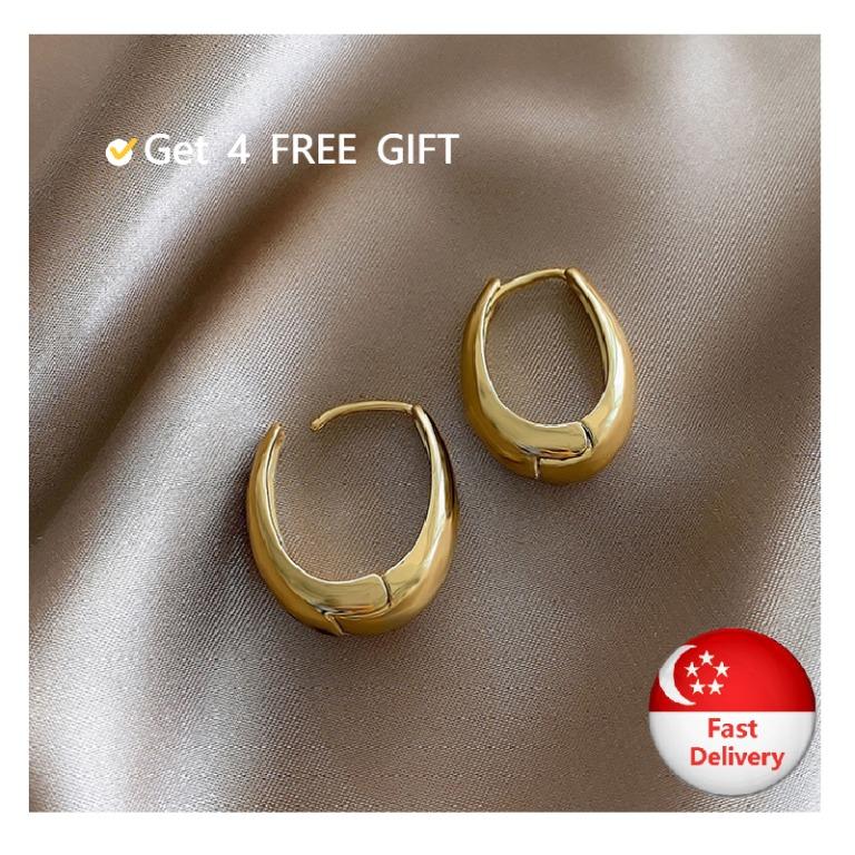 Earrings 925 silver 2022 NEW small gold circle fashion simple