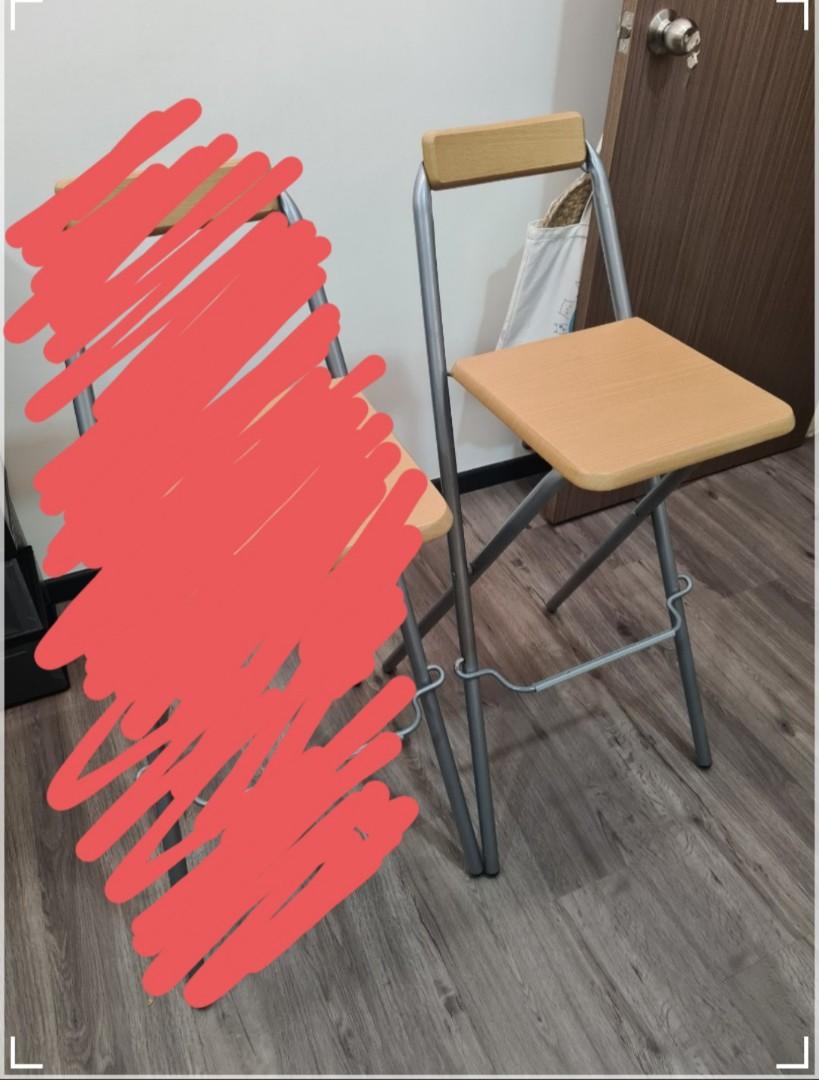 Foldable bar chair, Furniture & Home Living, Furniture, Chairs on Carousell