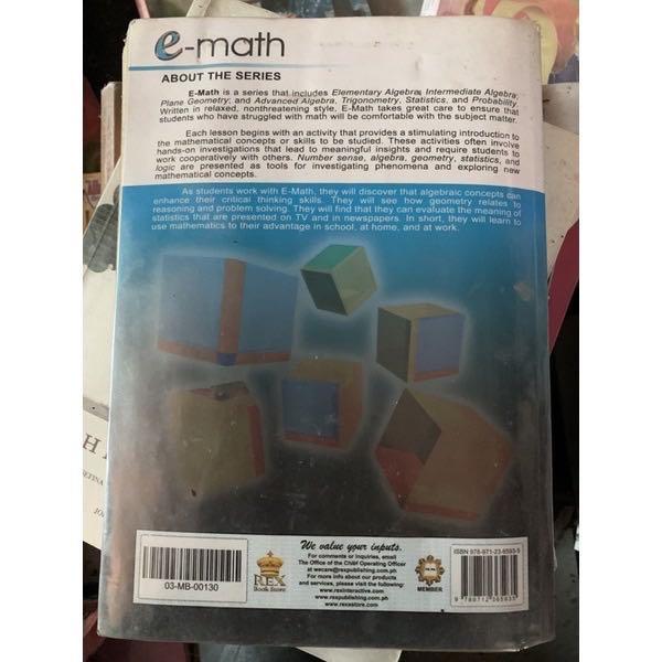 GRADE 9 BOOKS || e-math (Mathematics) - REX Book Store, Hobbies & Toys ...
