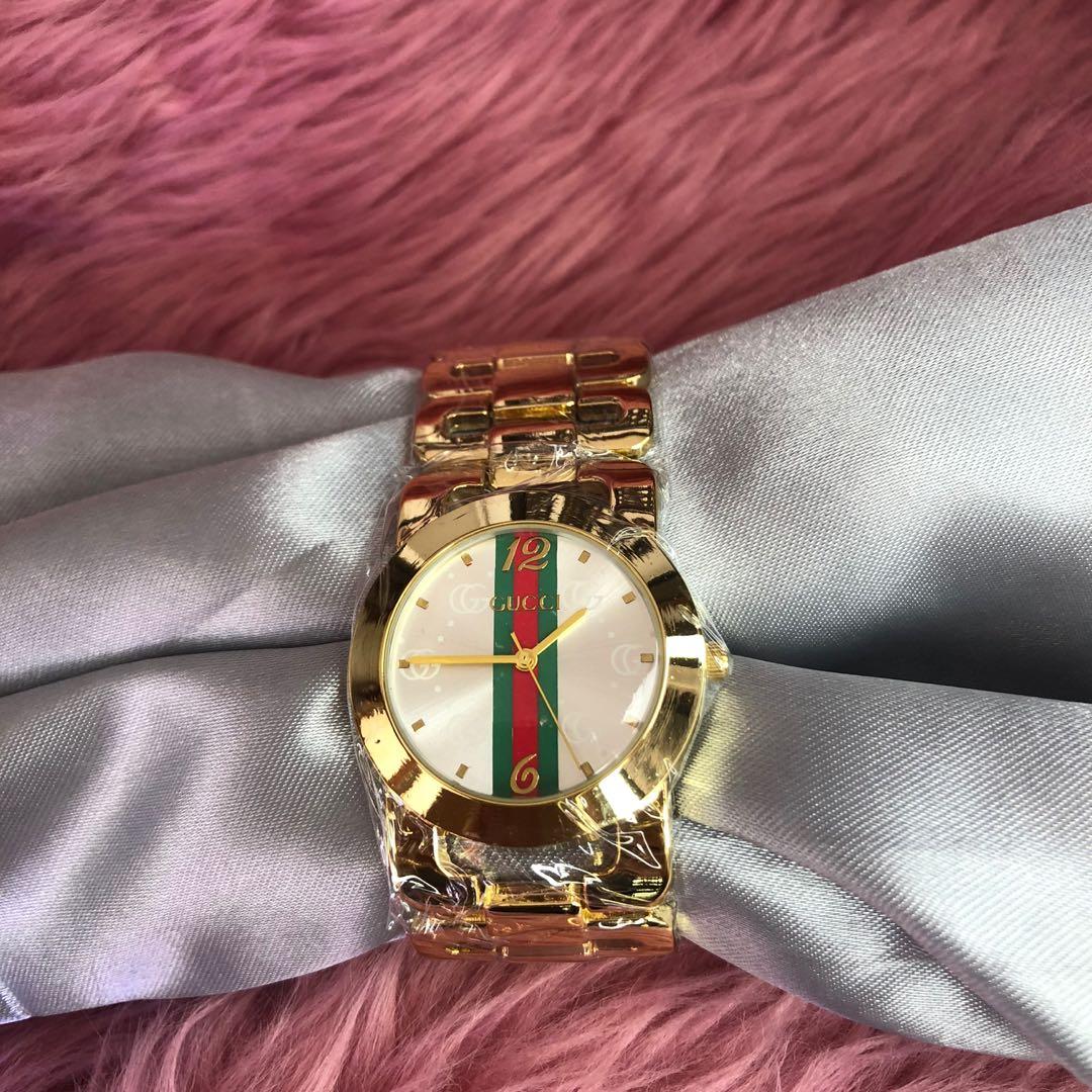 GUCCI WATCH || Mirror Copy —- Gold 