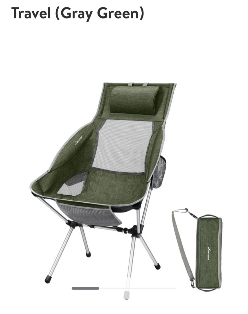 2020 Newest Portable Outdoor Backpack Camping Chair MOVTOTOP Folding Camping Beach Chair High Back Rest Patio Chairs with Carry Bag Heavy Duty 300 lbs 