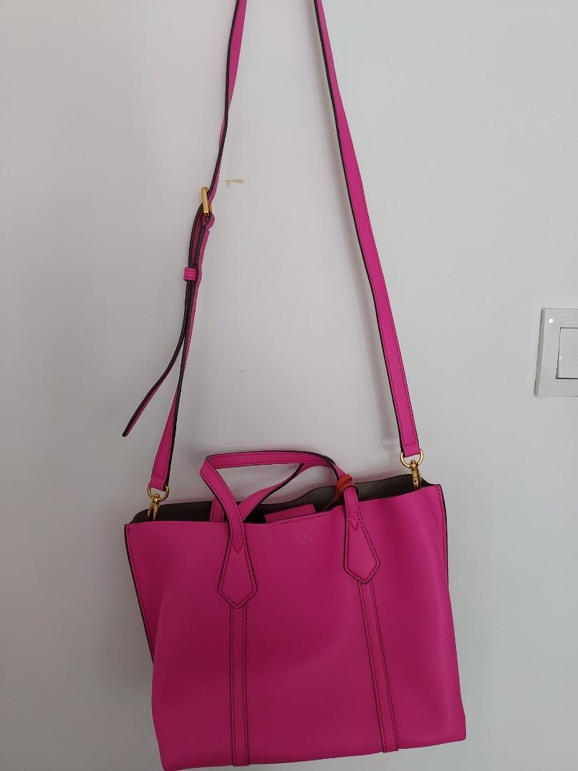 Hot pink tory burch shoulder / sling bag, Luxury, Bags & Wallets on  Carousell