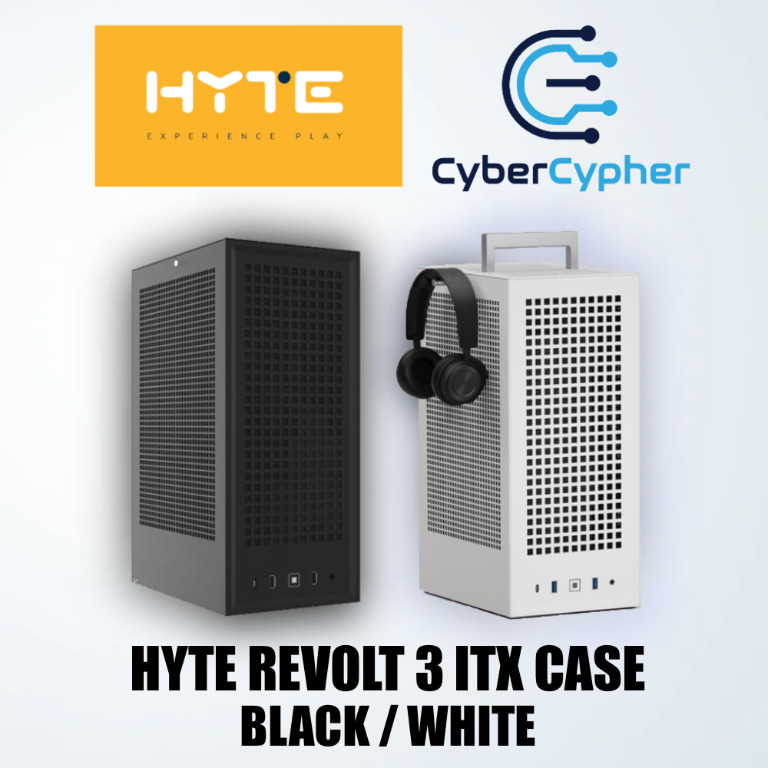 HYTE Revolt 3 ITX Case (Black/White) with optional 700W PSU, Computers ...