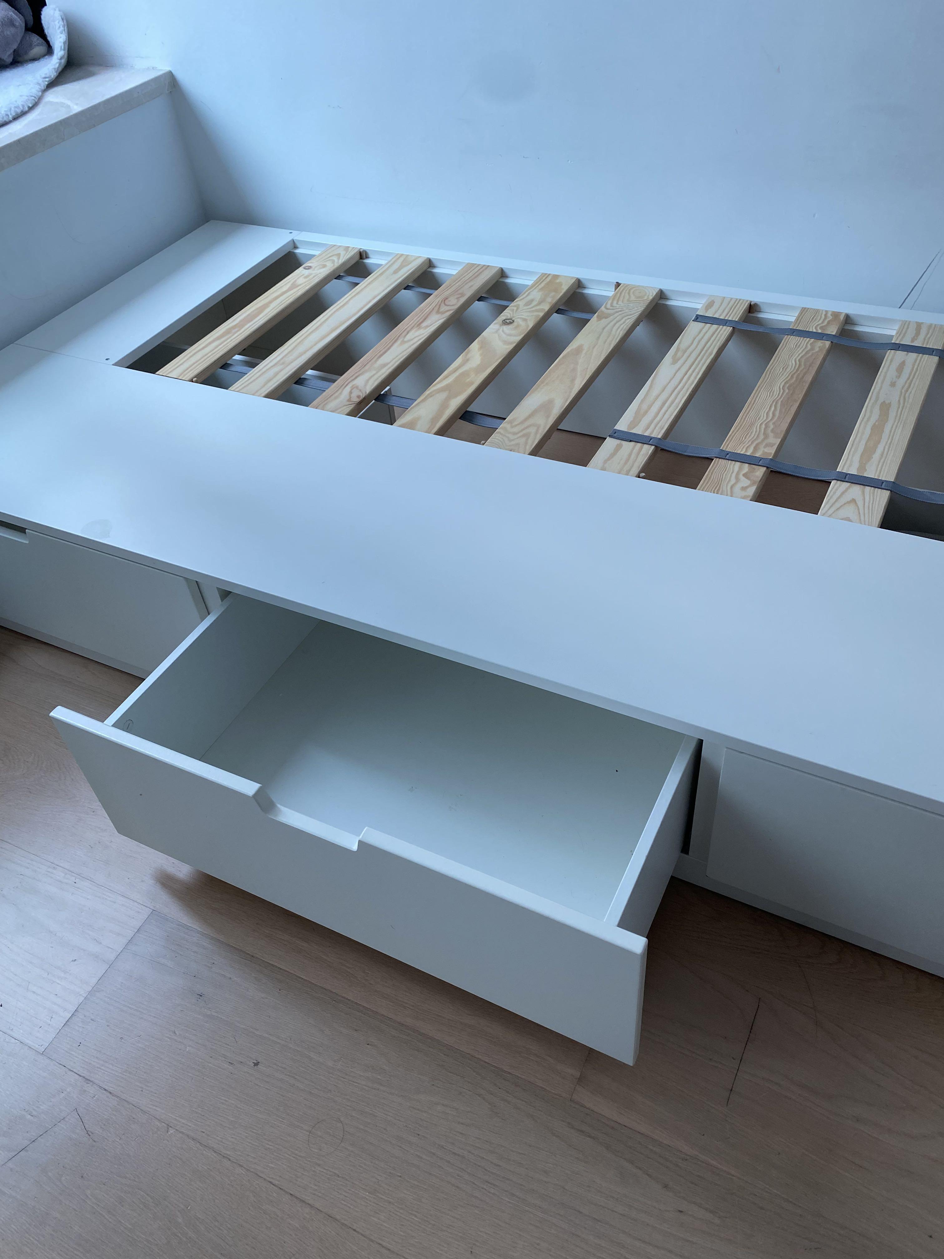 IKEA Nordli Single Bed Frames, 傢俬＆家居, 傢俬, 床架及床褥 Carousell