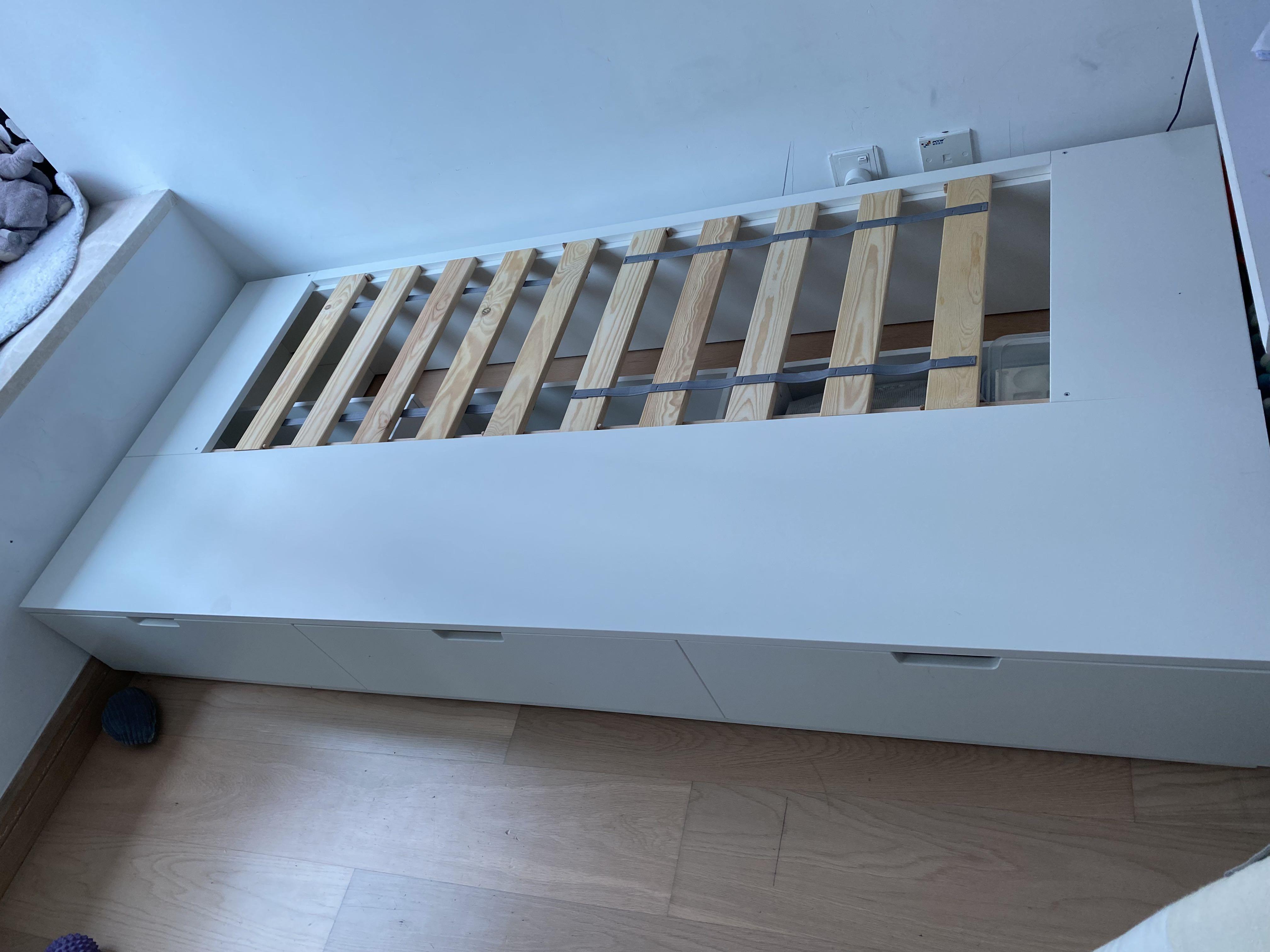 IKEA Nordli Single Bed Frames, 傢俬＆家居, 傢俬, 床架及床褥 Carousell
