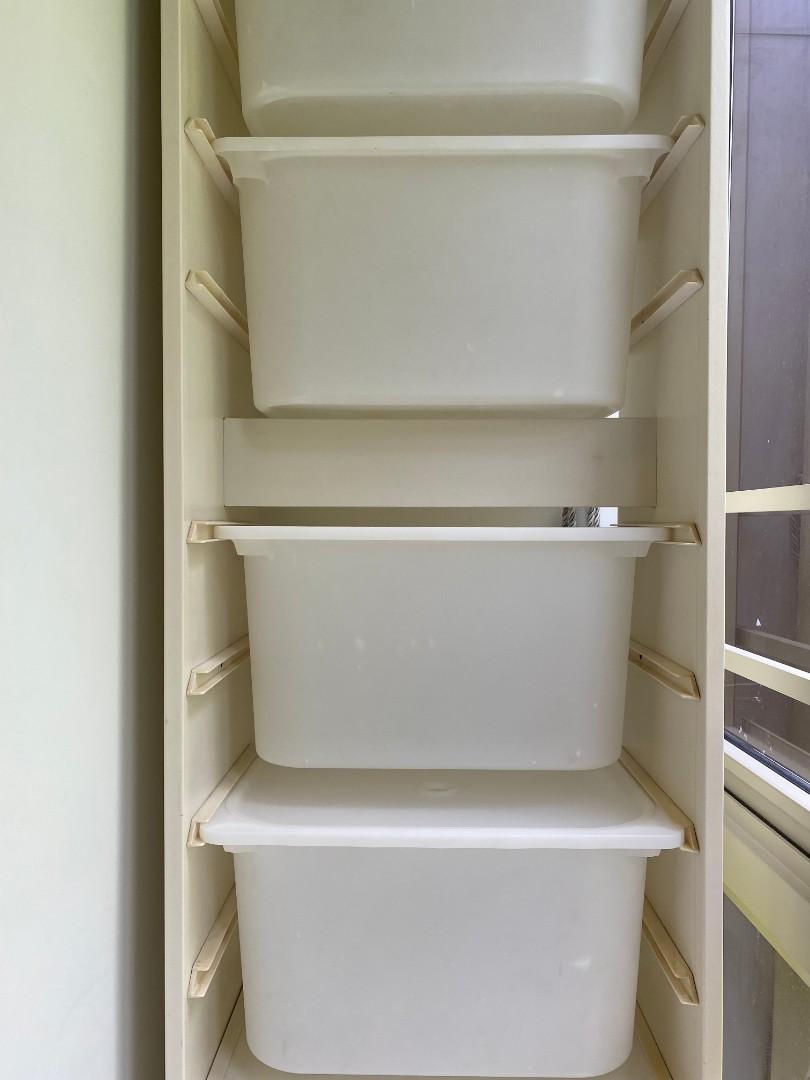 Ikea storage rack + 6 boxes + 6 covers, Furniture & Home Living