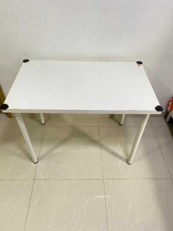 Ikea White Table, Computer Table, Study Desk, LINNMON/ADILS 100x60 cm, Furniture & Home Living