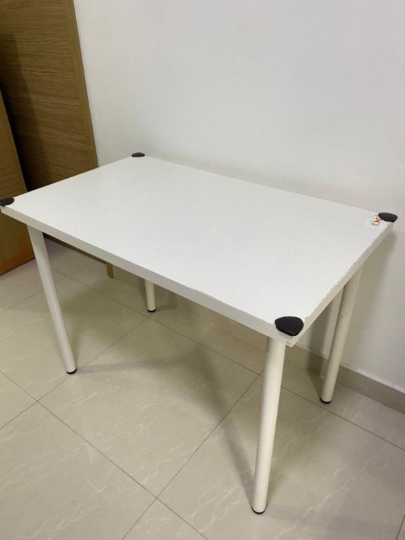 Ikea White Table, Computer Table, Study Desk, LINNMON/ADILS 100x60 cm, Furniture & Home Living