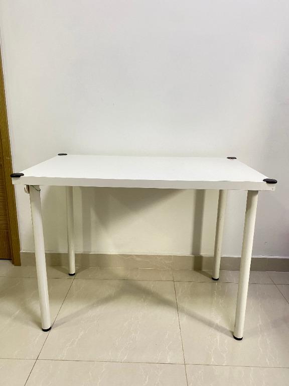 Ikea White Table, Computer Table, Study Desk, LINNMON/ADILS 100x60 cm, Furniture & Home Living