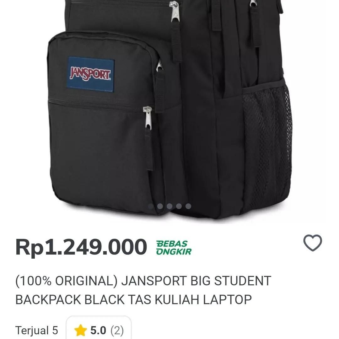 Jansport Big Student Backpack Jansport Spiderman, Fesyen Pria, Tas