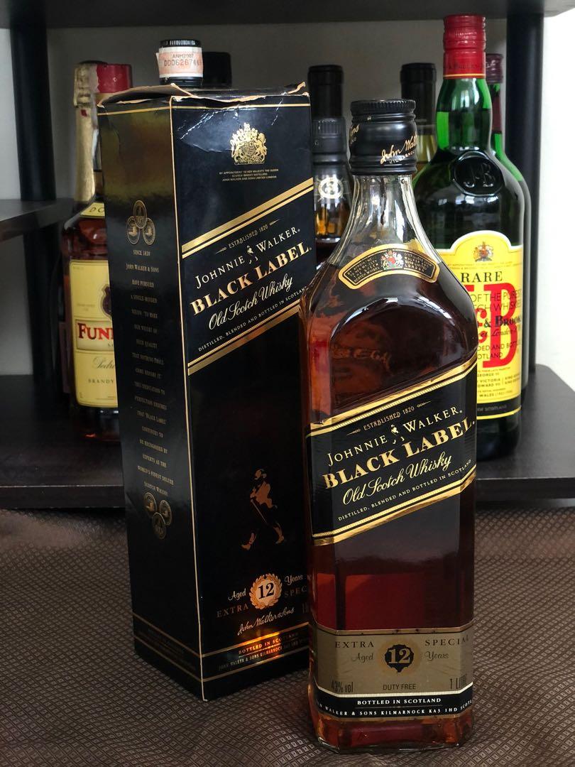 How many calories in a shot of johnnie walker black