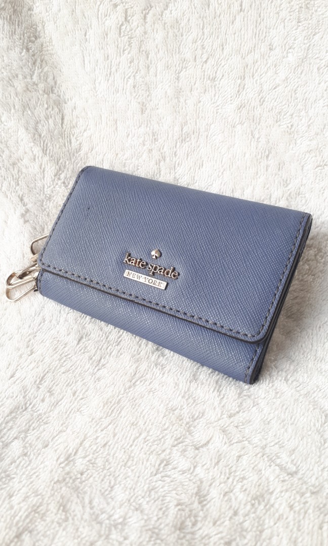 kate spade black keychain wallet