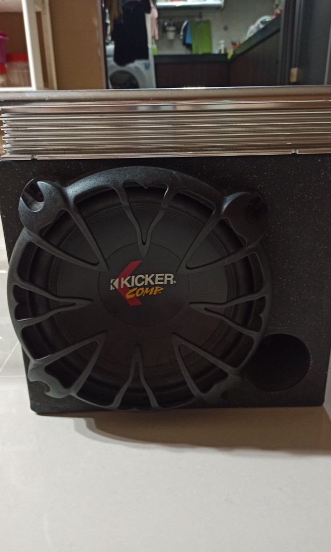 Kickers 10 inch Subwoofer and Velocity 2 channel Amp., Car Accessories