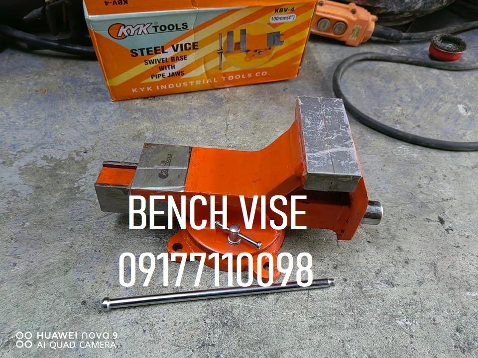 KYK Bench Vise (Category: Construction Tools & Equipment) located in Manila. Submitted by joeyroque09 (Listing ID 1150659039, Image 2). Description: TAKEZO INDUSTRIAL SUPPLY Location: Mayhaligue St. Abad Santos, Manila Waze: Takezo Industrial Supply (Tondo, Manila) Land mark: Uno High School 126 Medicion 2B, Imus, Cavite Waze: Takezo Industrial Supply (Imus, Cavite) Land mark: Sea Oil.