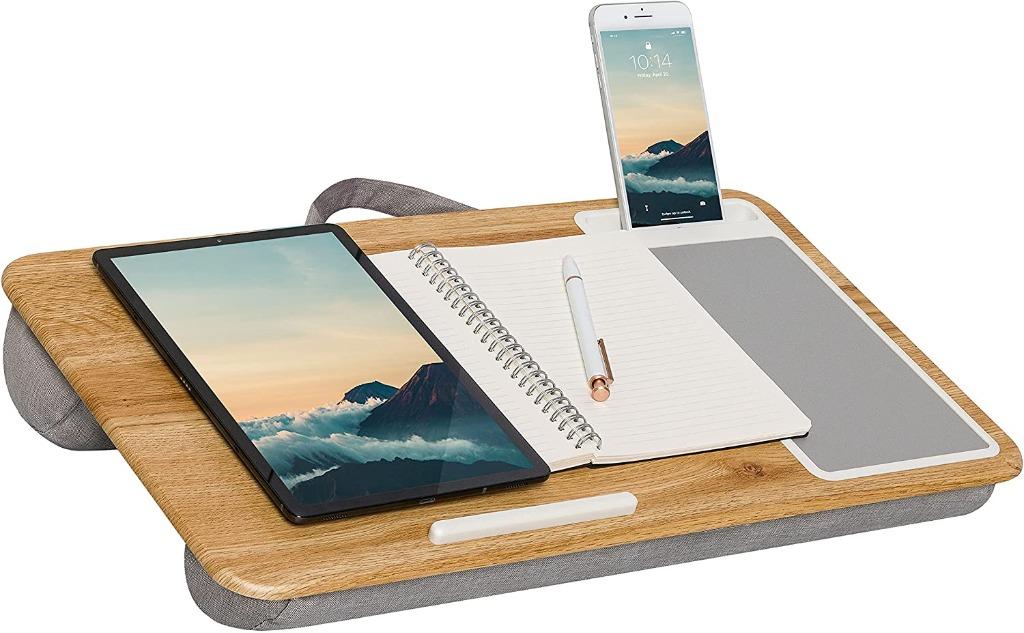 LapGear Home Office Lap Desk with Device Ledge and Phone Holder