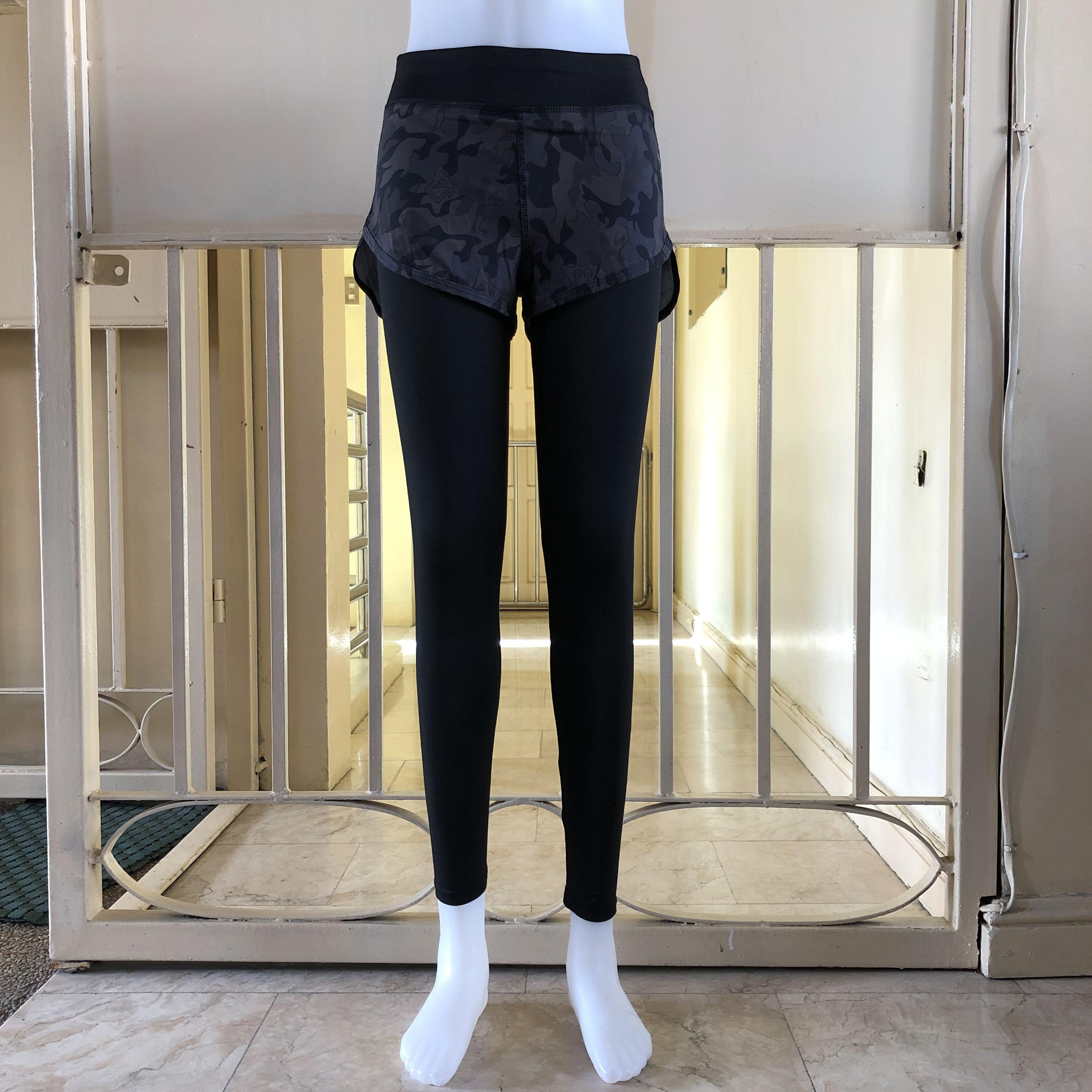 Leaping your heart 2-in-1 leggings/shorts, Women's Fashion, Activewear on  Carousell
