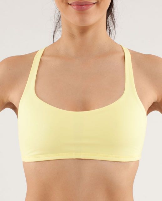 yellow lululemon sports bra