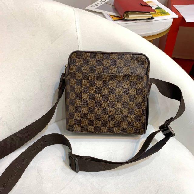 LOUIS VUITTON N41442 OLAF PM DAMIER EBENE CANVAS SHOULDER BAG, Luxury, Bags  & Wallets on Carousell