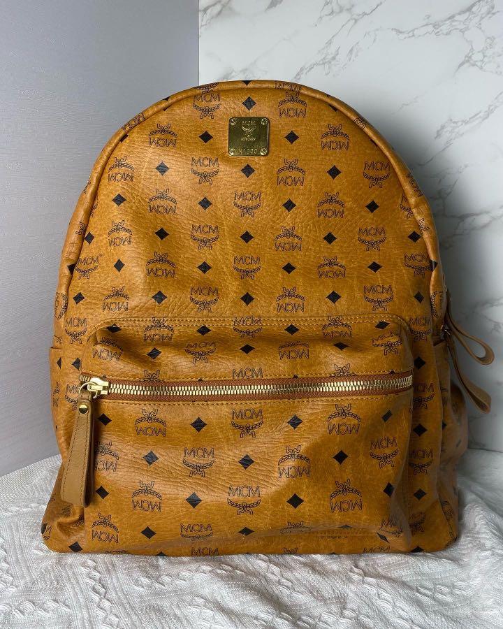 mcm bookbag brown