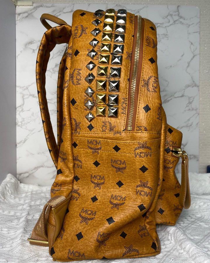 Mcm studded new arrivals backpack