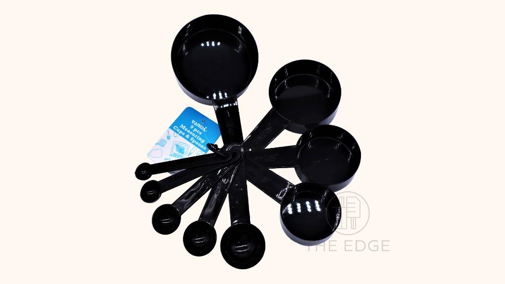 Measuring Cup & Spoon Set - 9 pcs. - Yangli (Category: Bakeware) located in Pasig City. Submitted by kitchenstarincorporated (Listing ID 1150660446, Image 2). Description: Measuring Cup and Spoon Set - 9-pcs - Yangli Color: White, Black 1.25 ml - 1/4 tsp 2.5 ml - 1/2 tsp 5 ml - 1 tsp. 7.5 ml - 1/2 tbsp. 15 ml - 1 tbsp. 60 ml - 1/4 cup 80 ml - 1/3 cup 125 ml - 1/2 cup 250 ml - 1 cup .