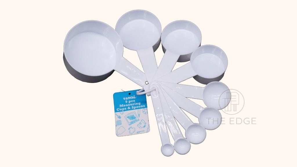 Measuring Cup & Spoon Set - 9 pcs. - Yangli (Category: Bakeware) located in Pasig City. Submitted by kitchenstarincorporated (Listing ID 1150660446, Image 1). Description: Measuring Cup and Spoon Set - 9-pcs - Yangli Color: White, Black 1.25 ml - 1/4 tsp 2.5 ml - 1/2 tsp 5 ml - 1 tsp. 7.5 ml - 1/2 tbsp. 15 ml - 1 tbsp. 60 ml - 1/4 cup 80 ml - 1/3 cup 125 ml - 1/2 cup 250 ml - 1 cup .