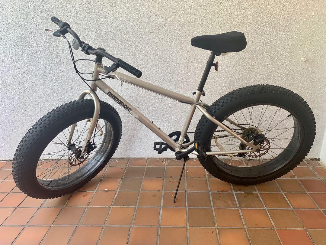 Mongoose men s malus 26 in fat shop tire bicycle