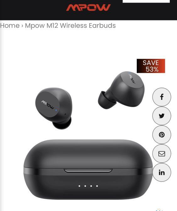 Mpow m12 earbuds discount review