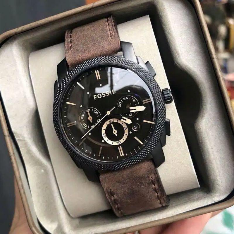 Fossil Watch Men Brown leather Fs4656 