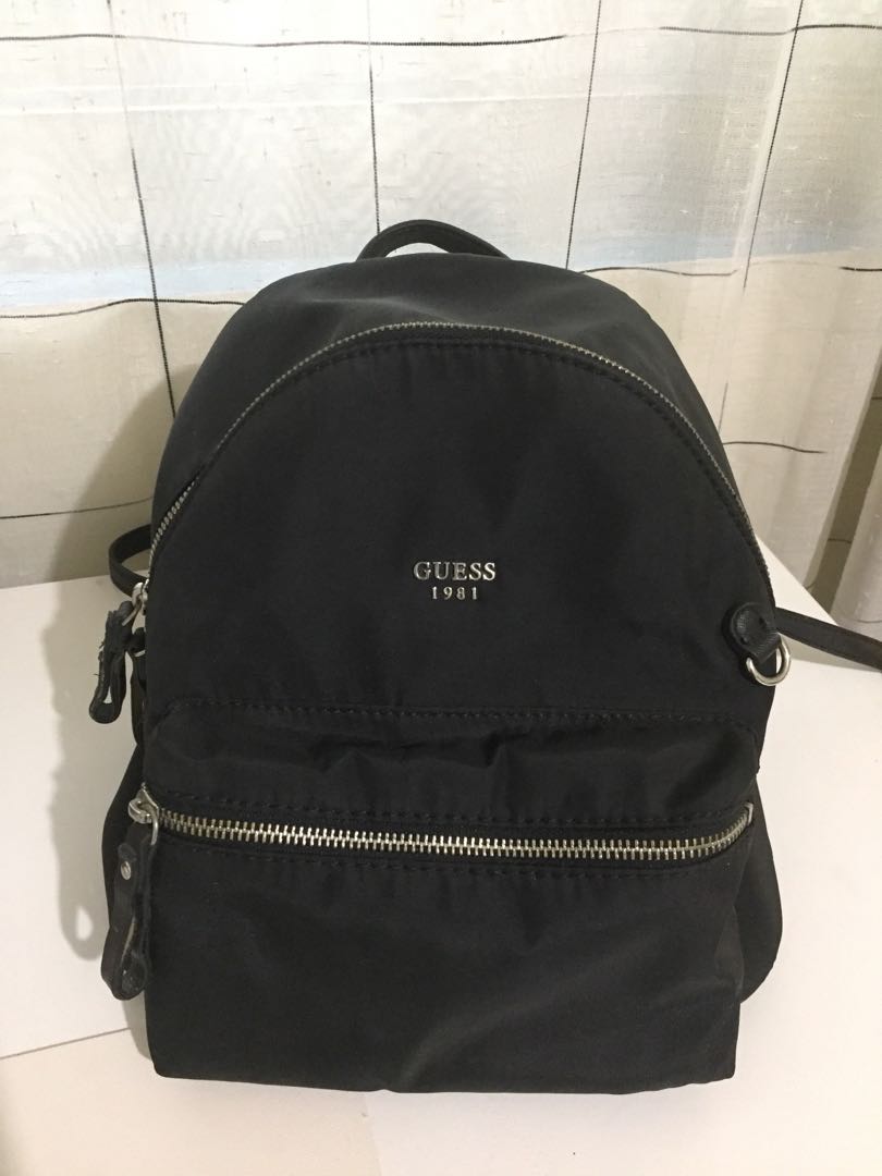 Original Guess Mini Backpack in Black (w/ flaws), Women's Fashion, Bags