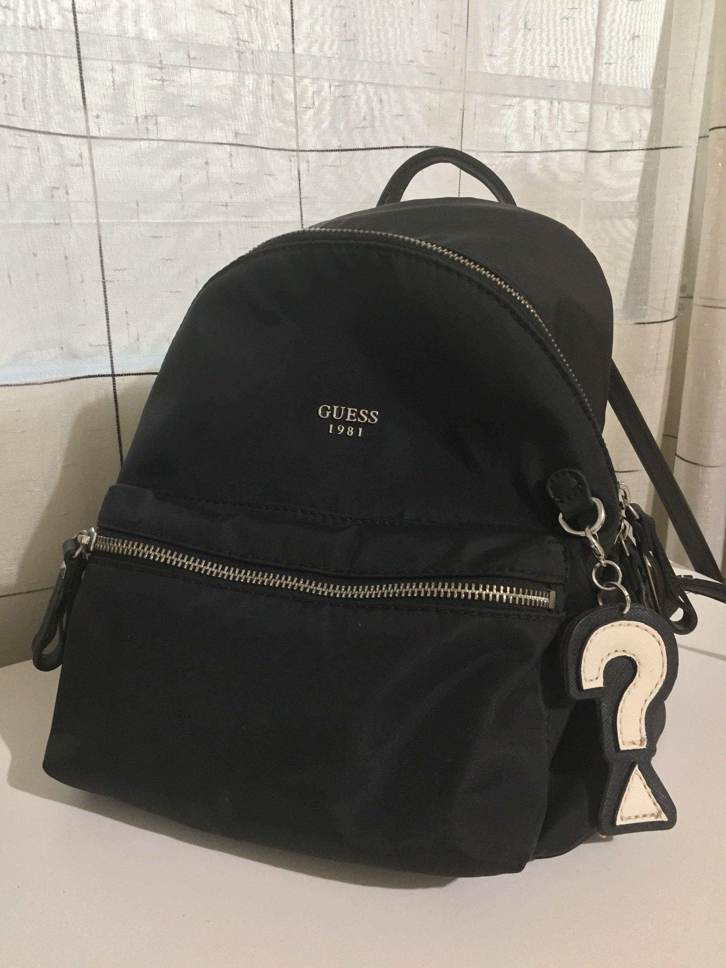 Original Guess Mini Backpack in Black (w/ flaws), Women's Fashion, Bags