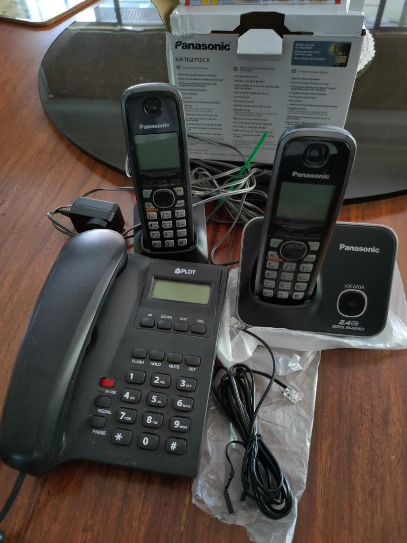 Panasonic cordless phone and pldt land line, TV & Home Appliances
