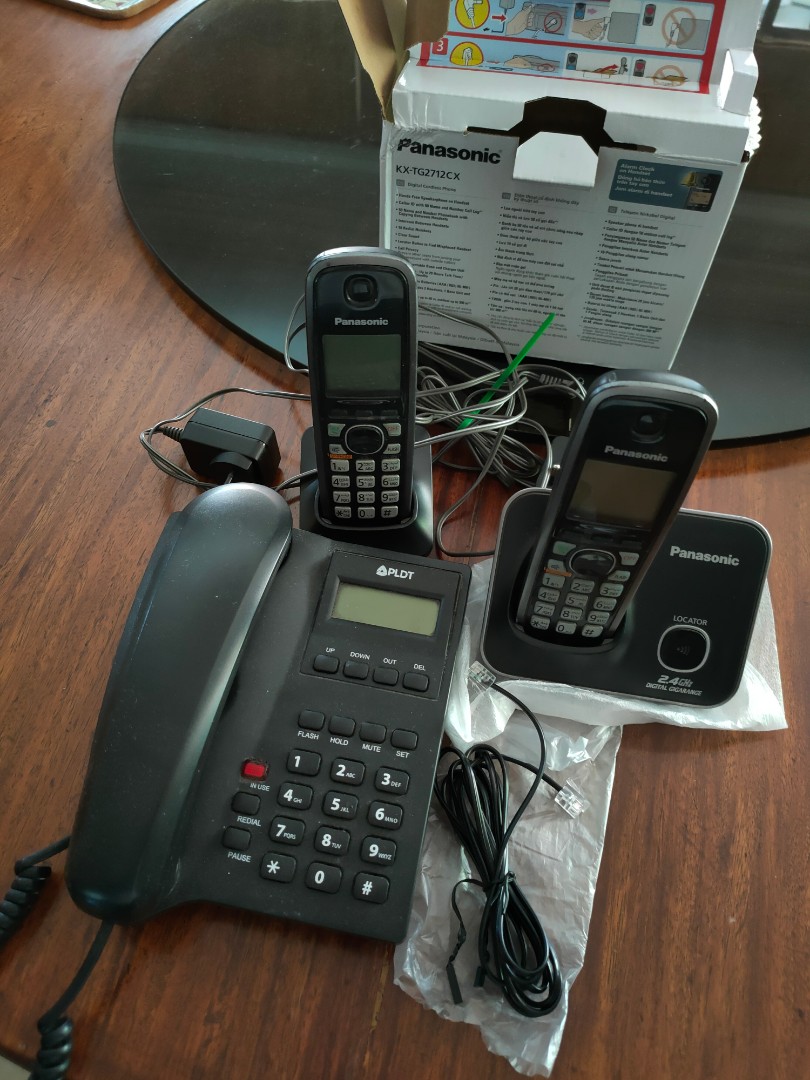 Panasonic cordless phone and pldt land line, TV & Home Appliances