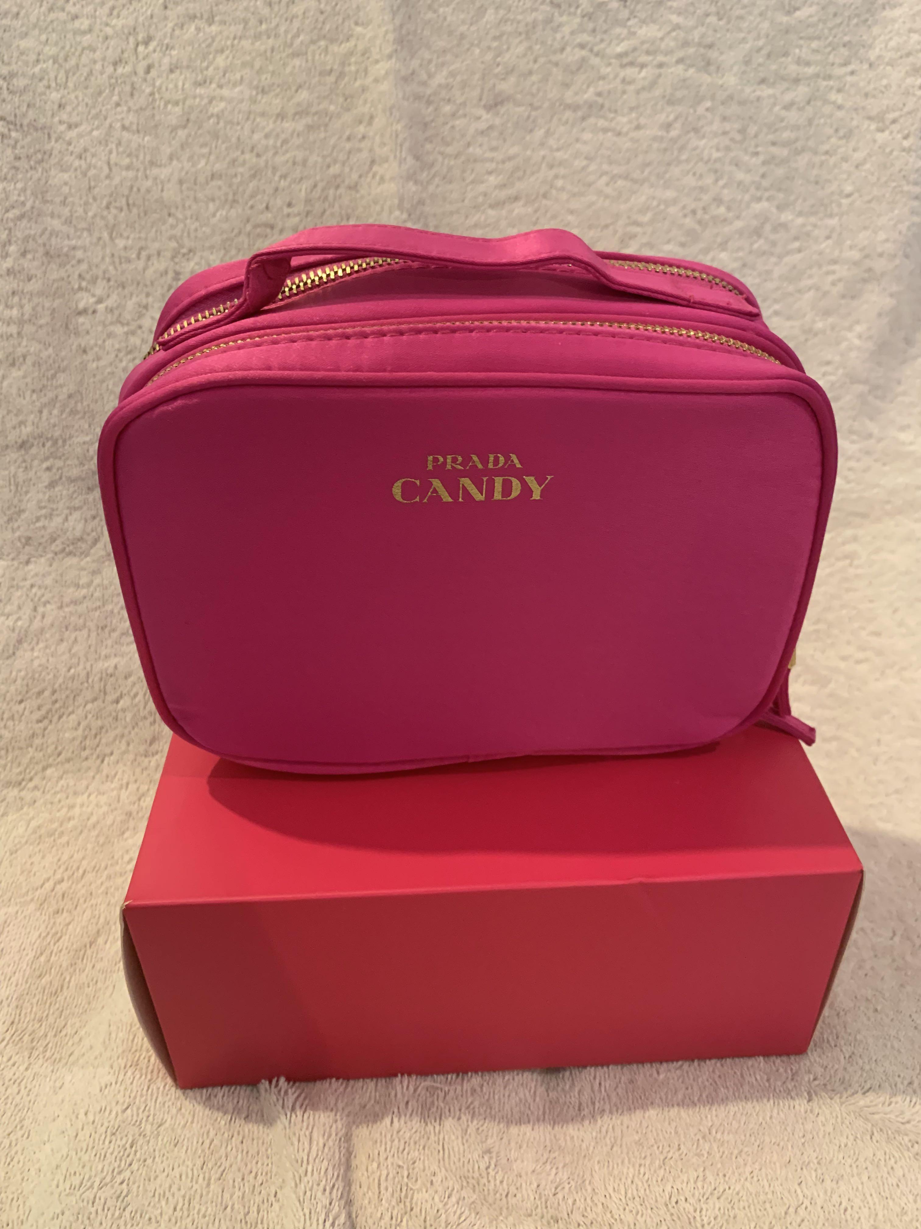Prada Cosmetic pouch (Hot Pink colour), Women's Fashion, Bags & Wallets,  Purses & Pouches on Carousell