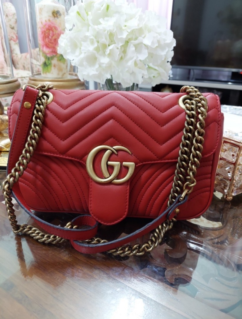 Gucci marmont shop red medium