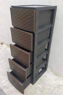 Restock! Ecowares Rattan design slim durabox drawer cabinet