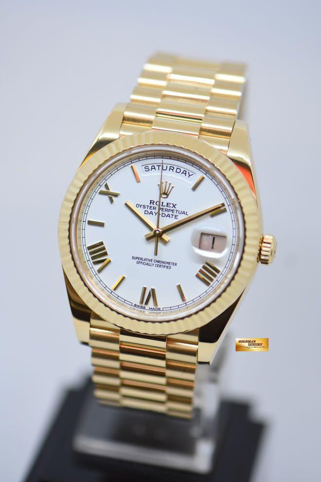 Gold rolex new arrivals with white face