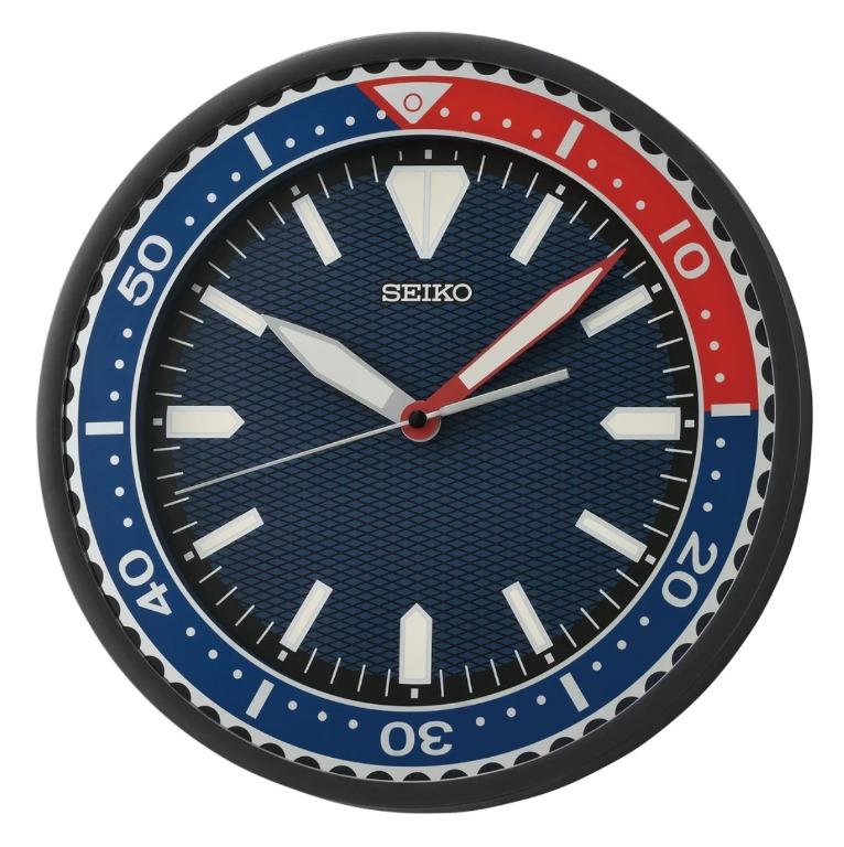 Seiko Clock QXA791JL Quiet Sweep Contemporary Lumibrite Hand Diver's Bezel  Design Pepsi Blue Analog Quartz Wall Clock QXA791J QXA791, Furniture & Home  Living, Home Decor, Clocks on Carousell