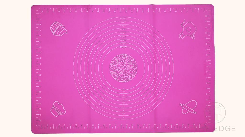 Silicone Baking Mat (18" x 25") (Category: Bakeware) located in Pasig City. Submitted by kitchenstarincorporated (Listing ID 1150701694, Image 3). Description: Silicone Baking Mat Size: 18 x 25" Color: Blue, Pink, Transparent Sold per piece Features: 100% food grade silicone; Stain-proof, BPA free and stick-resistant. Heat resistant silicone material, resists temperatures from -30°F to 470°F. Despite the baking mat being so soft, it is very durab