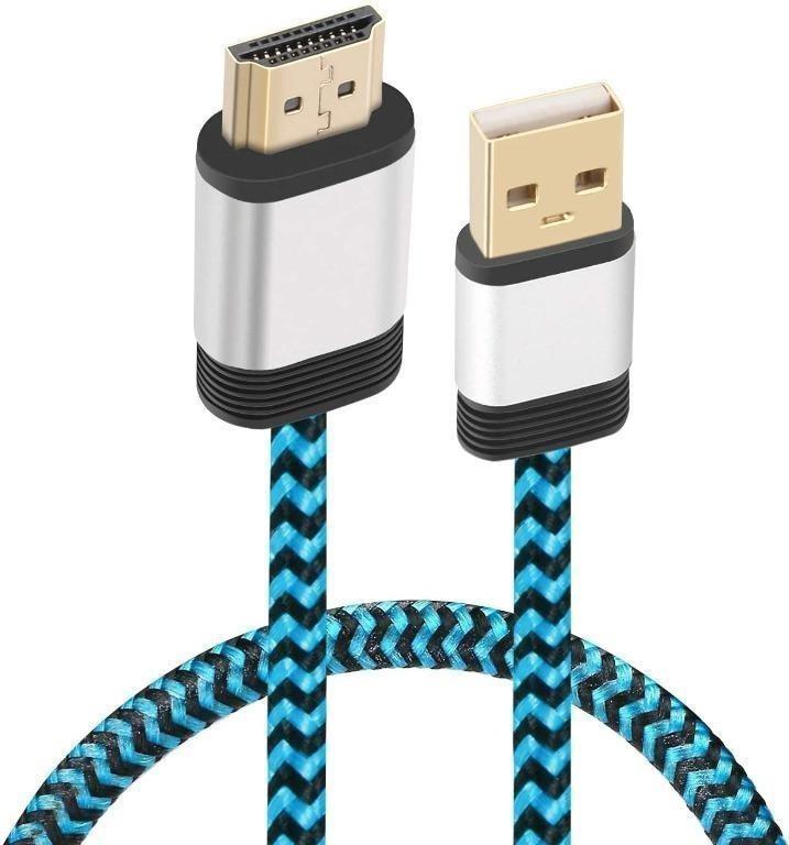 USB to HDMI Adapter Cable Cord - USB 2.0 Type A Male to HDMI Male Charging  Converter (Only for Charging) 0.5m