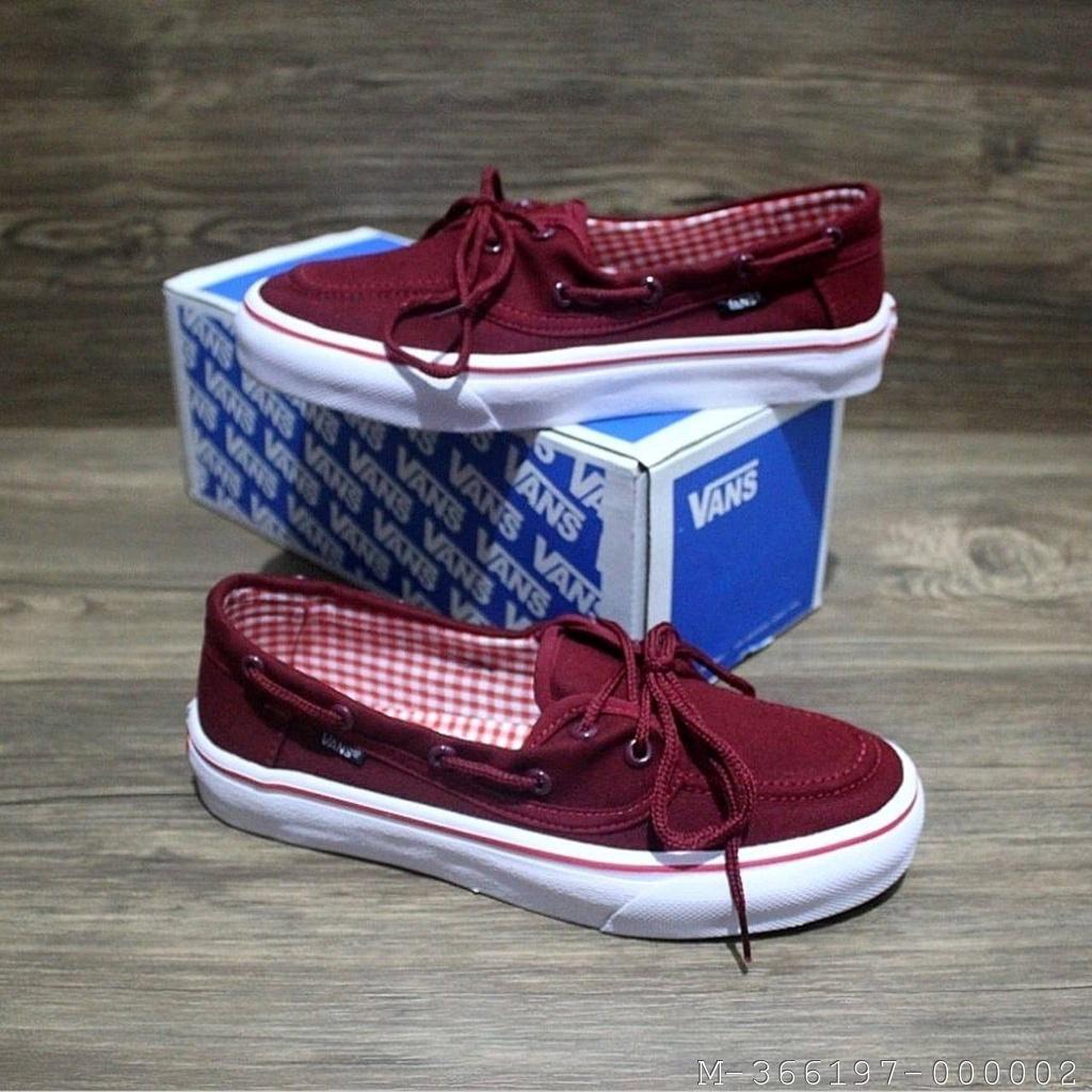 SNEAKERS UNISEX VANS ZAPATO MAROON KANVAS VBJB 017 Variasi 36
