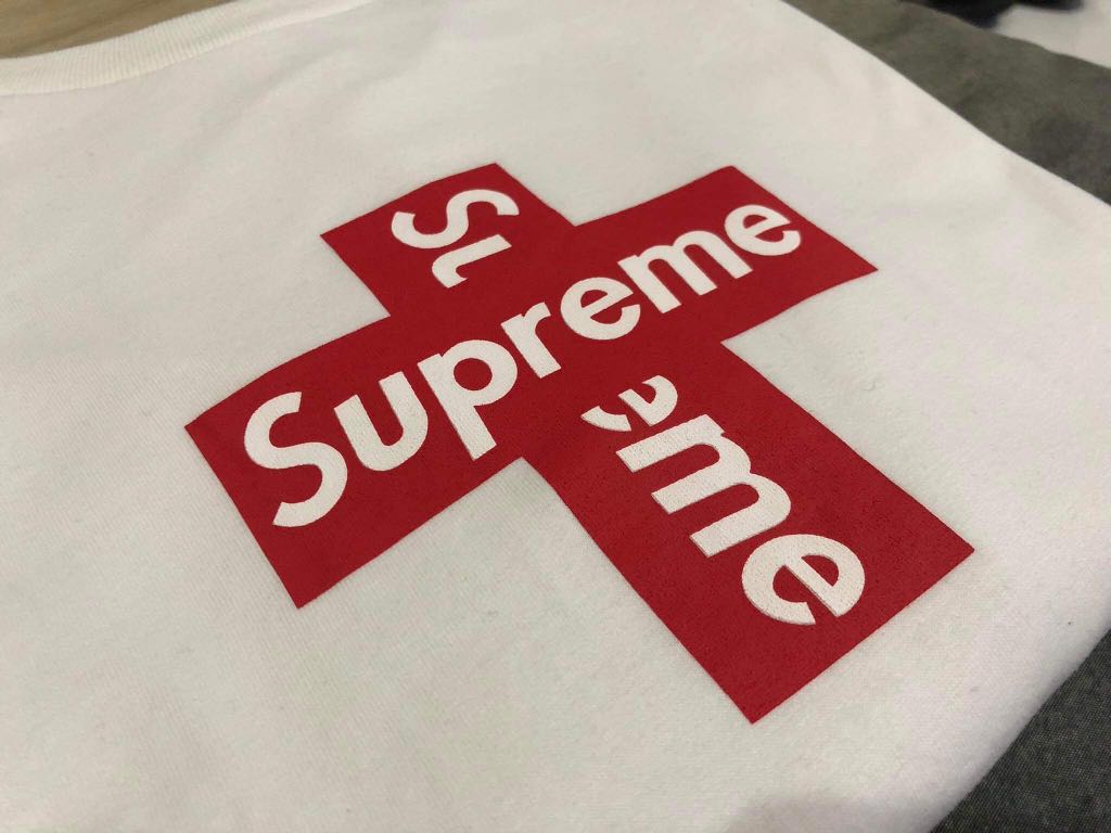 Supreme cross box logo, Men's Fashion, Tops & Sets, Tshirts & Polo