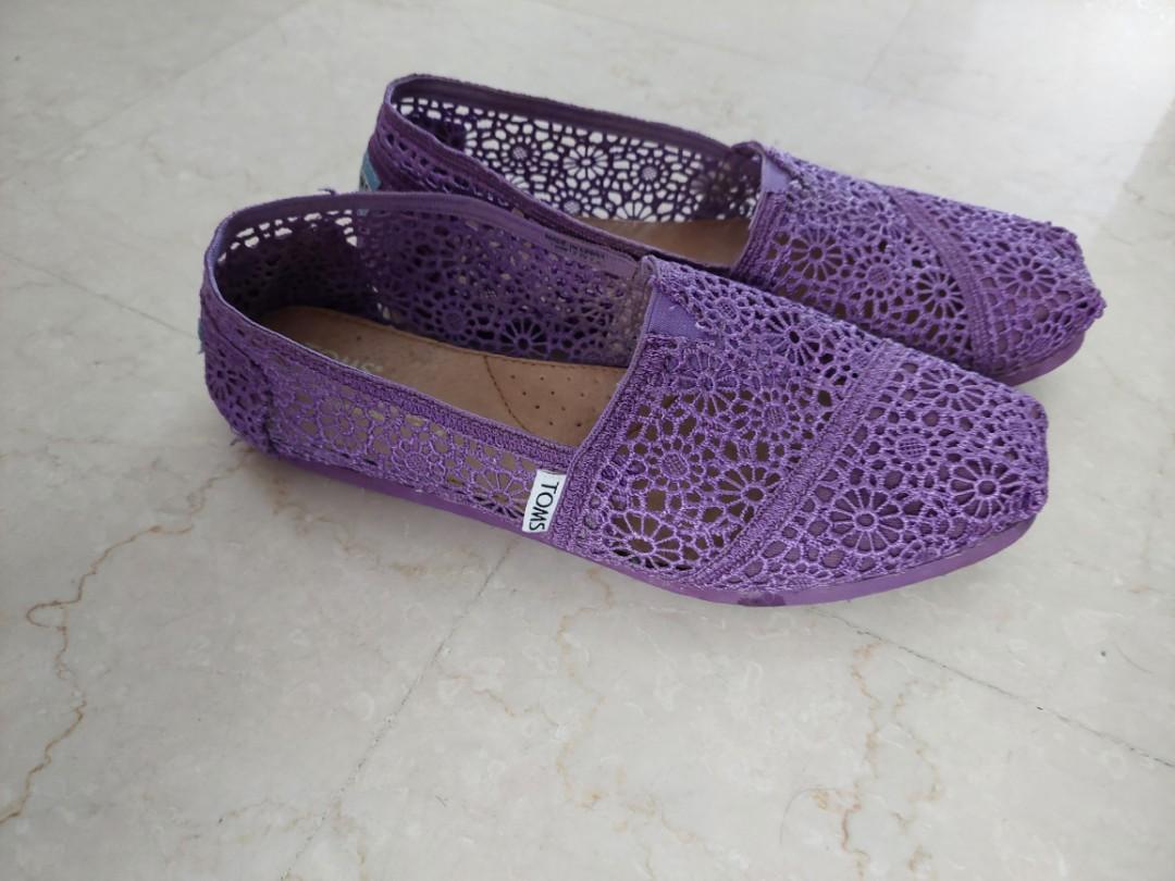 Purple lace toms on sale